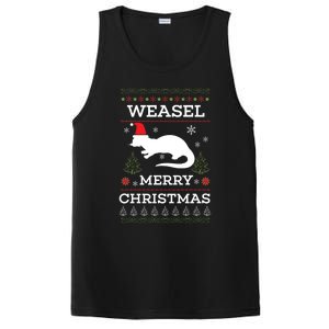 Weasel Merry Christmas Funny Ugly Christmas Design Gift PosiCharge Competitor Tank