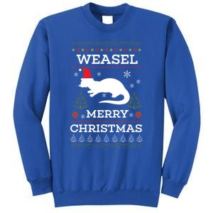 Weasel Merry Christmas Funny Ugly Christmas Design Gift Sweatshirt