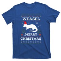 Weasel Merry Christmas Funny Ugly Christmas Design Gift T-Shirt