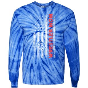 Wrestling Mom Cool Gift Tie-Dye Long Sleeve Shirt