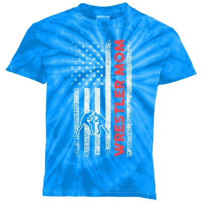 Wrestling Mom Cool Gift Kids Tie-Dye T-Shirt