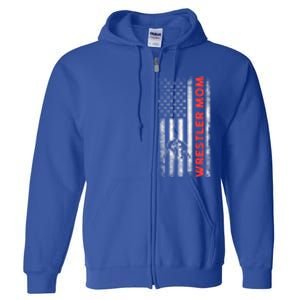 Wrestling Mom Cool Gift Full Zip Hoodie