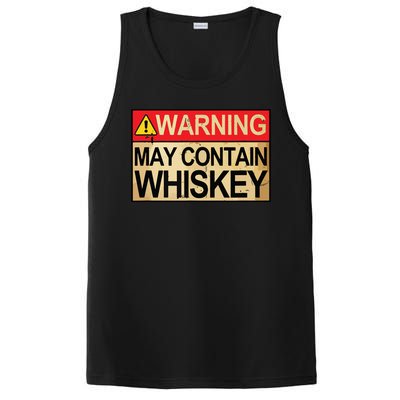 Warning May Contain Whiskey Gift Whiskey Fan PosiCharge Competitor Tank