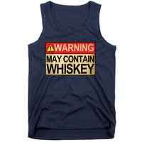 Warning May Contain Whiskey Gift Whiskey Fan Tank Top