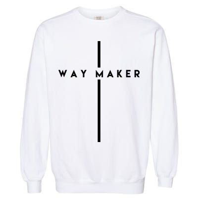 Way Maker Cross Christian Garment-Dyed Sweatshirt