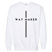 Way Maker Cross Christian Garment-Dyed Sweatshirt