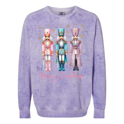 Women Merry Christmas Nutcracker Ballet Festive Xmas Gift Colorblast Crewneck Sweatshirt