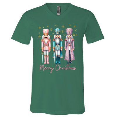 Women Merry Christmas Nutcracker Ballet Festive Xmas Gift V-Neck T-Shirt