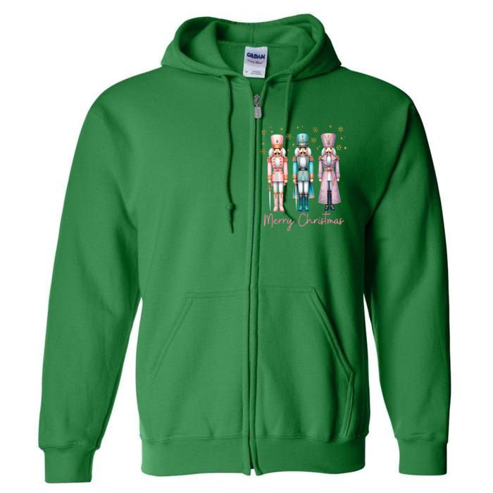 Women Merry Christmas Nutcracker Ballet Festive Xmas Gift Full Zip Hoodie