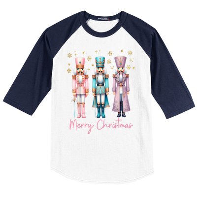 Women Merry Christmas Nutcracker Ballet Festive Xmas Gift Baseball Sleeve Shirt