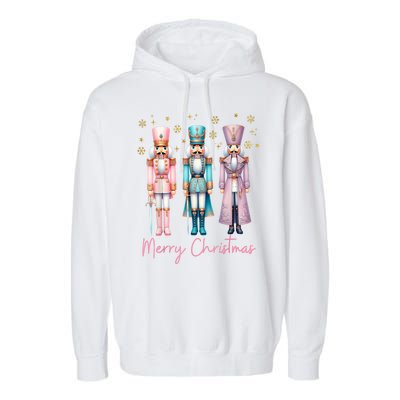 Women Merry Christmas Nutcracker Ballet Festive Xmas Gift Garment-Dyed Fleece Hoodie