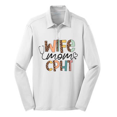 Wife Mom CPHT Nursing Mother's Day Gifts CPHT's Husband Silk Touch Performance Long Sleeve Polo