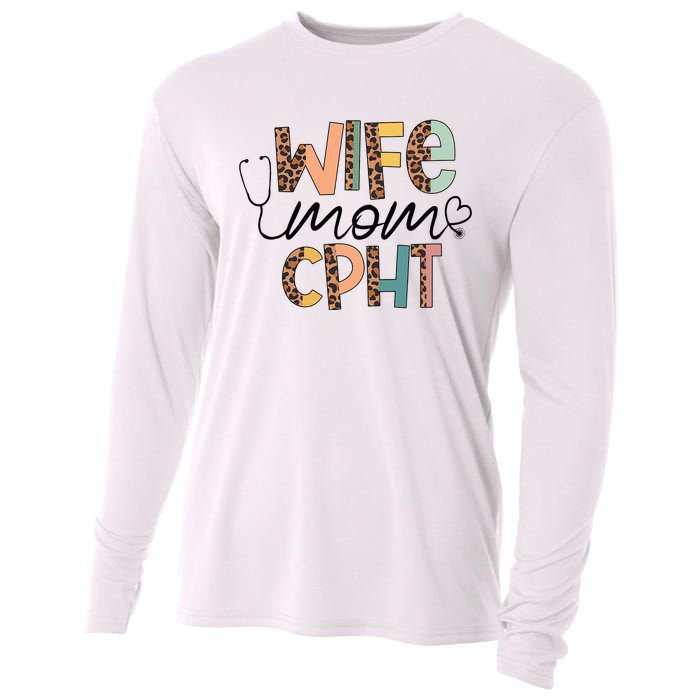 Wife Mom CPHT Nursing Mother's Day Gifts CPHT's Husband Cooling Performance Long Sleeve Crew