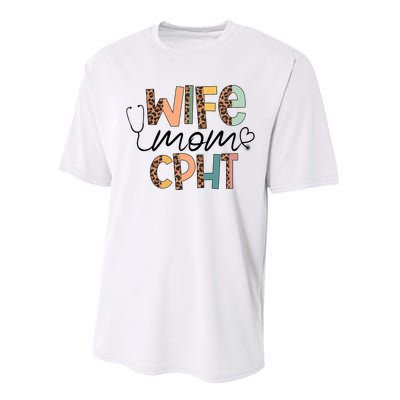 Wife Mom CPHT Nursing Mother's Day Gifts CPHT's Husband Performance Sprint T-Shirt