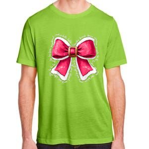 Women Merry Christmas Cute Coquette Bow Xmas Girl Gift Adult ChromaSoft Performance T-Shirt