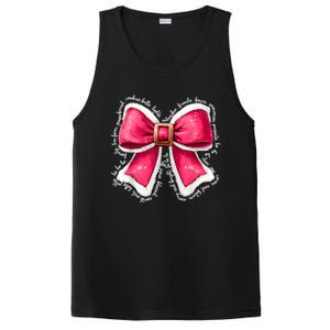 Women Merry Christmas Cute Coquette Bow Xmas Girl Gift PosiCharge Competitor Tank