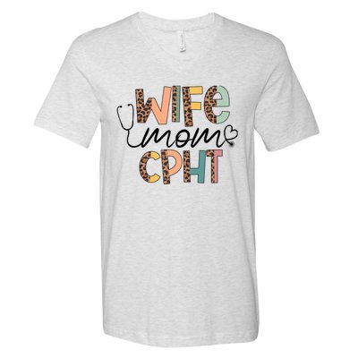 Wife Mom CPHT Nursing Mother's Day- Gifts CPHT's Husband V-Neck T-Shirt