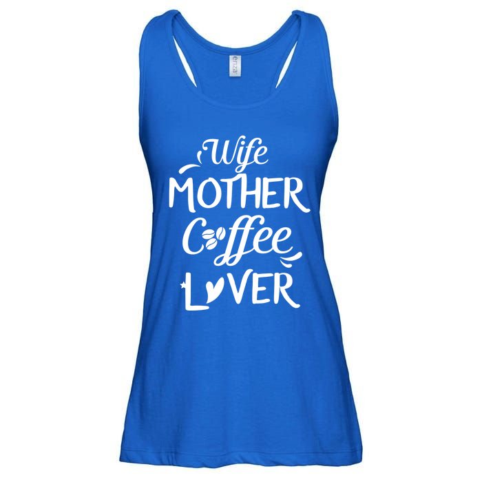 Wife Mother Coffee Lover Great Gift For Moms Meaningful Gift Ladies Essential Flowy Tank