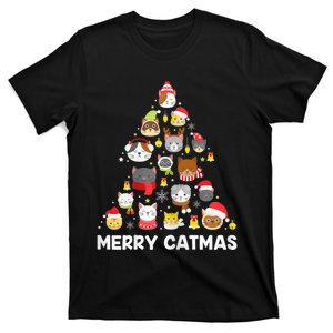 Wo Merry Catmas Funny Christmas Cat Shirt for Cat Lovers T-Shirt