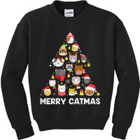 Wo Merry Catmas Funny Christmas Cat Shirt for Cat Lovers Kids Sweatshirt