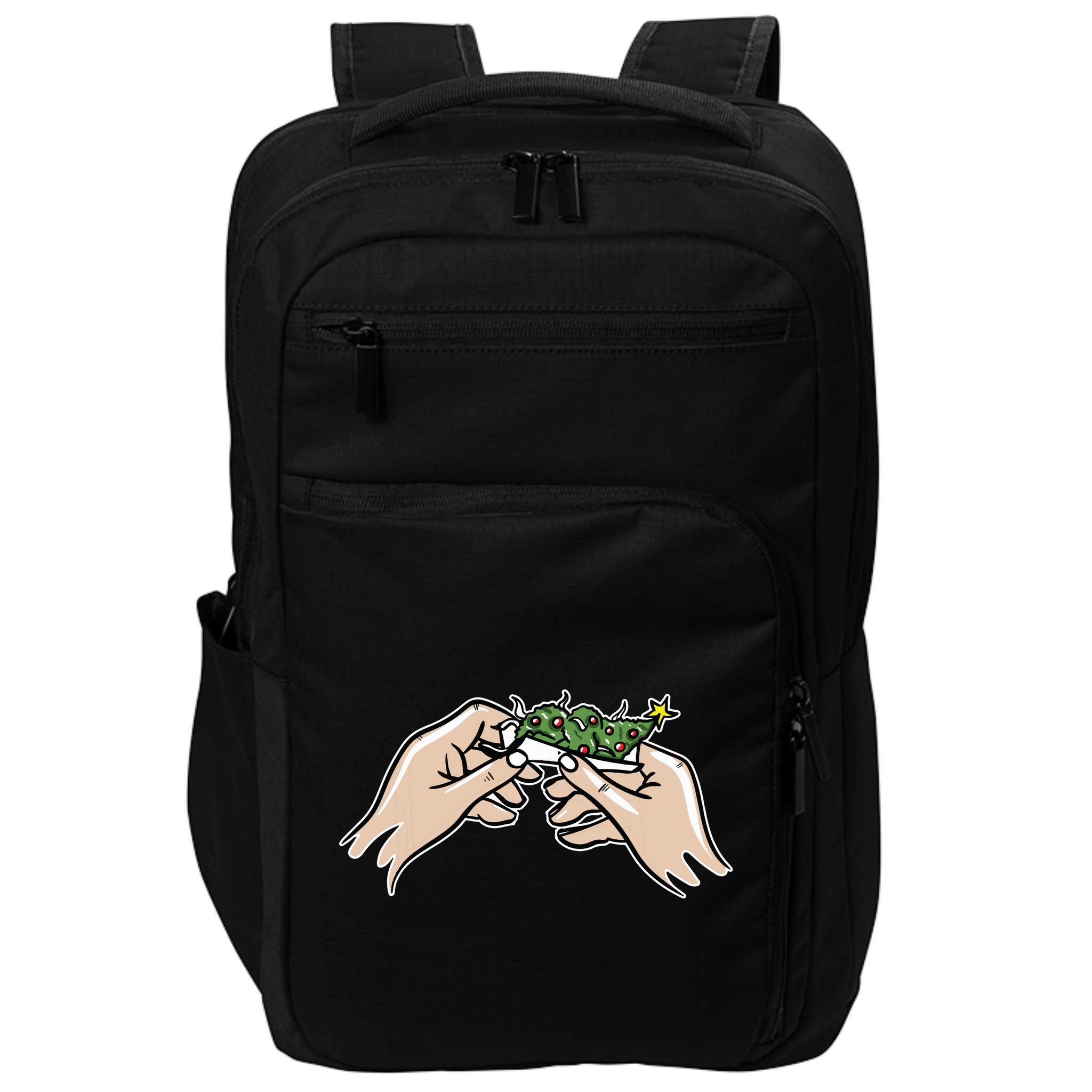 Weed Marijuana Christmas Xmas Tree Ornaments Smoker Gift Impact Tech Backpack