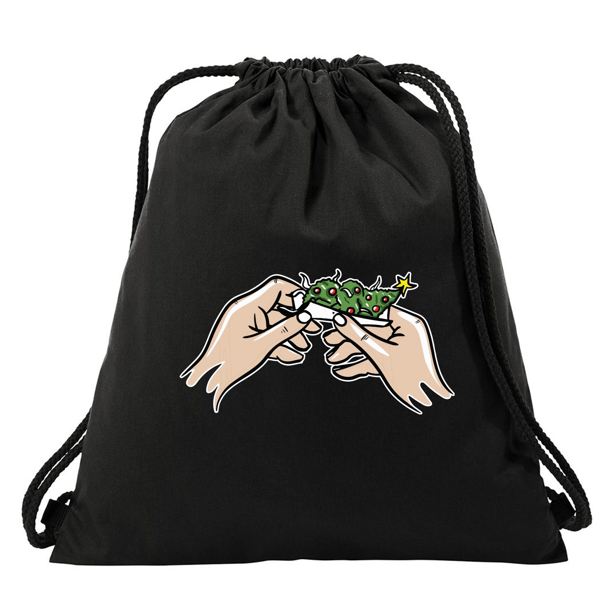 Weed Marijuana Christmas Xmas Tree Ornaments Smoker Gift Drawstring Bag