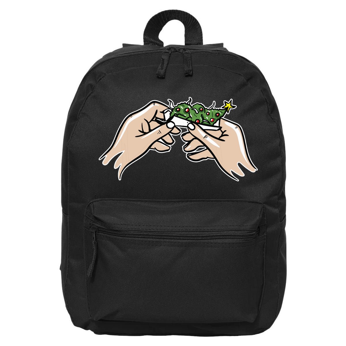 Weed Marijuana Christmas Xmas Tree Ornaments Smoker Gift 16 in Basic Backpack