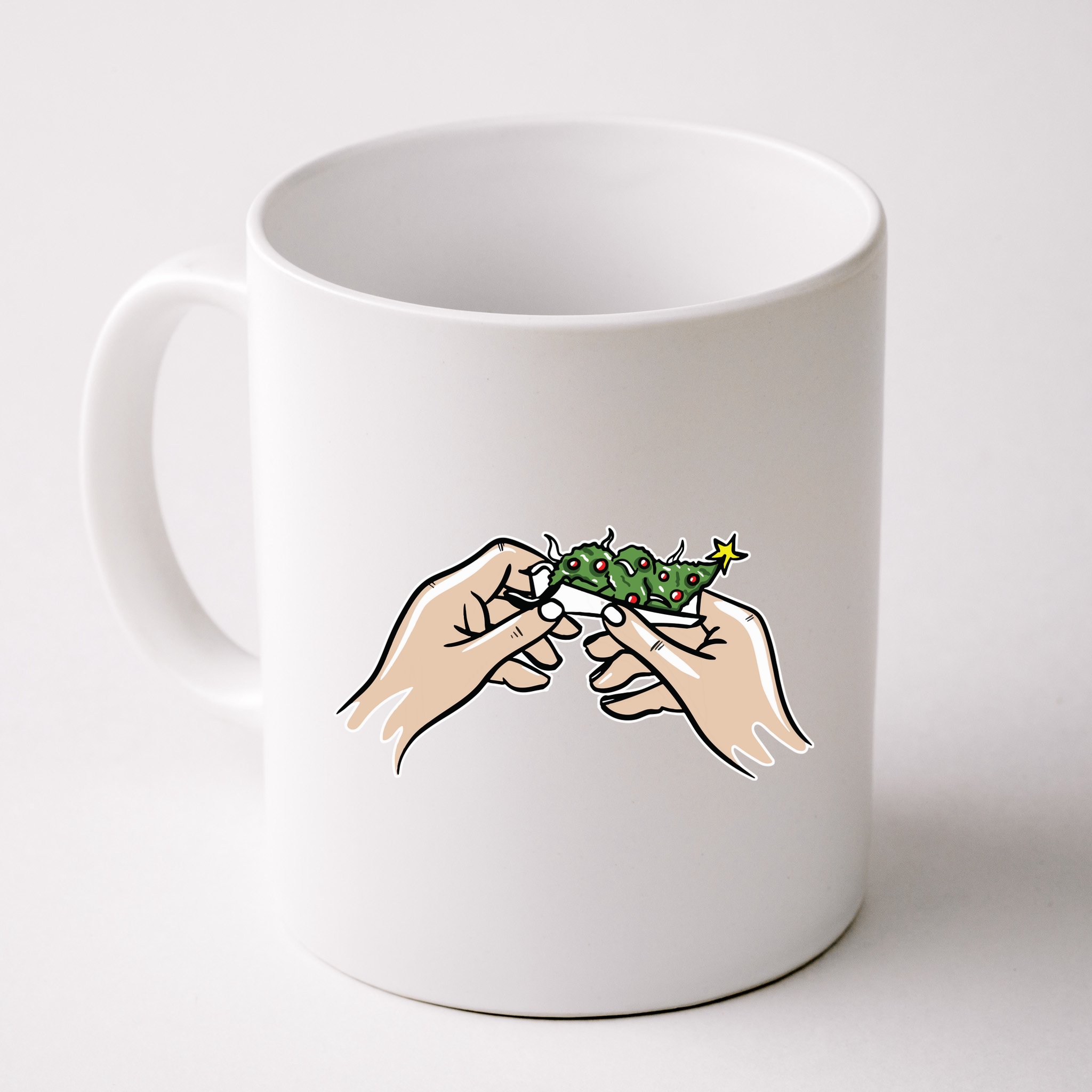 Weed Marijuana Christmas Xmas Tree Ornaments Smoker Gift Mug