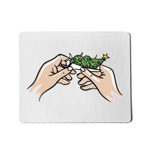 Weed Marijuana Christmas Xmas Tree Ornaments Smoker Gift Mousepad