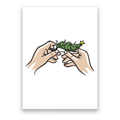 Weed Marijuana Christmas Xmas Tree Ornaments Smoker Gift Poster