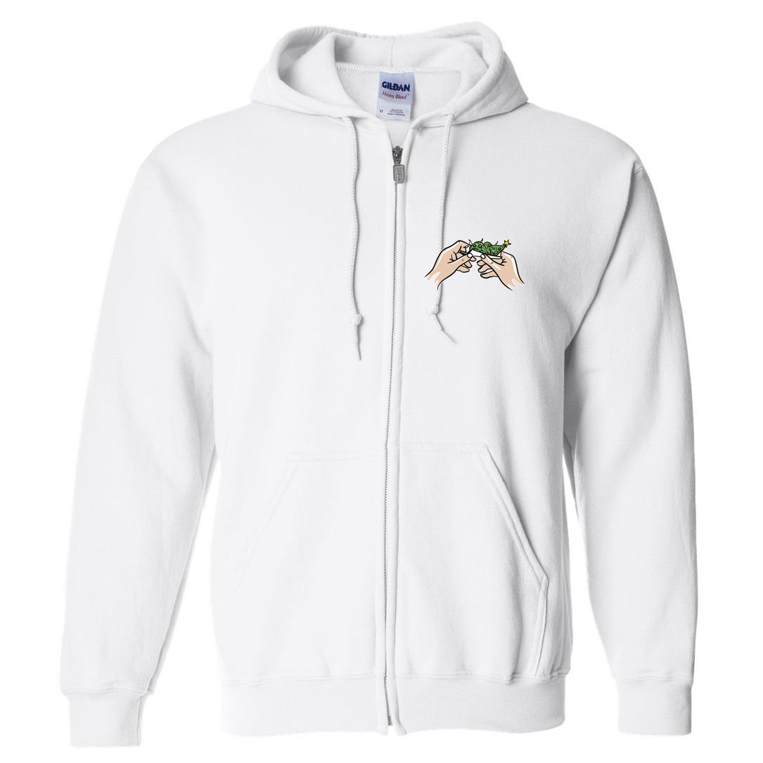Weed Marijuana Christmas Xmas Tree Ornaments Smoker Gift Full Zip Hoodie