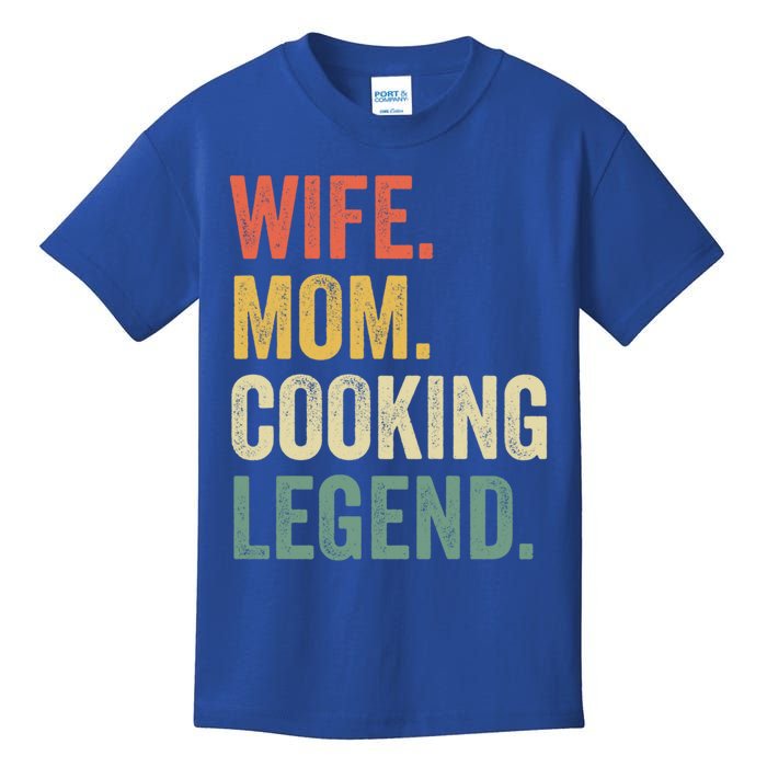 Wife Mom Cooking Legend Funny Cook Chef Mother Cute Gift Kids T-Shirt