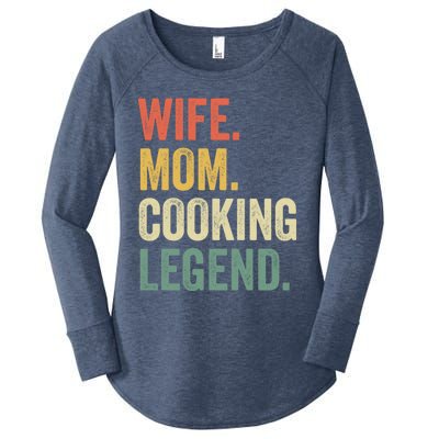 Wife Mom Cooking Legend Funny Cook Chef Mother Cute Gift Women's Perfect Tri Tunic Long Sleeve Shirt