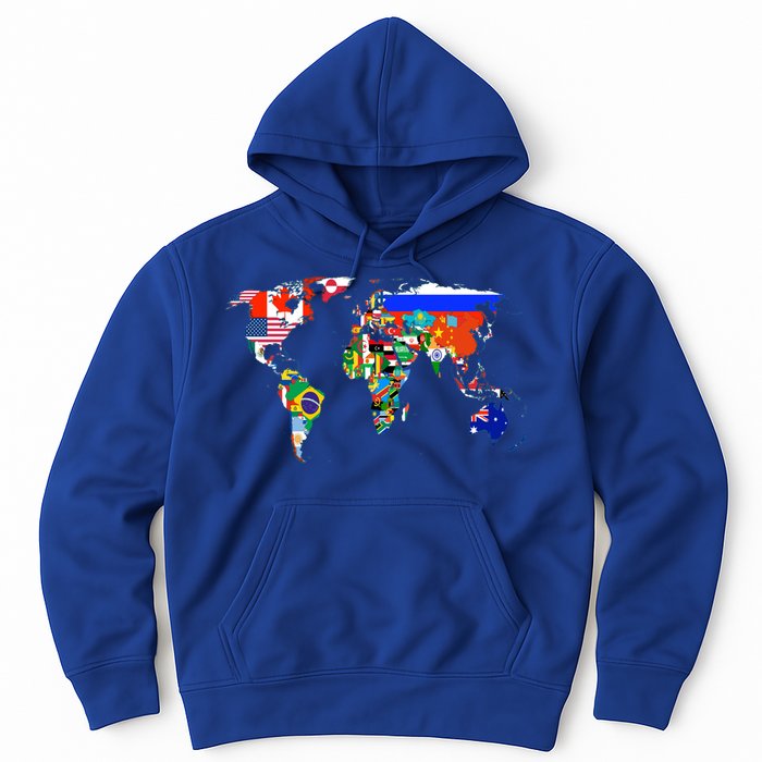 World Map Country Flag Atlas Gift Hoodie