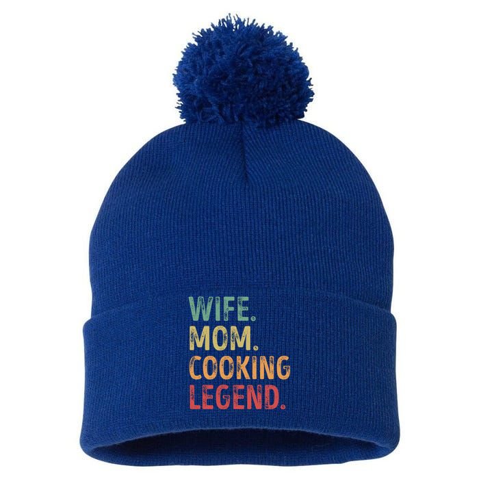 Wife Mom Cooking Legend Cool Gift Pom Pom 12in Knit Beanie