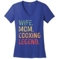 Wife Mom Cooking Legend Cool Gift Women's V-Neck T-Shirt