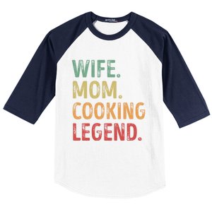 Wife Mom Cooking Legend Cool Gift Baseball Sleeve Shirt