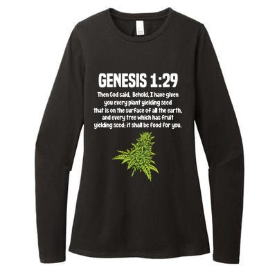 Weed Marijuana Cannabis Bud Leaf Stoner 420 Womens CVC Long Sleeve Shirt