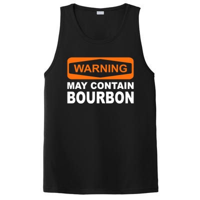 Warning May Contain Bourbon Funny Drinking PosiCharge Competitor Tank