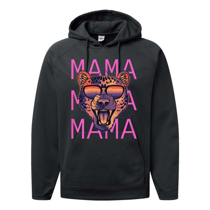 Wo MaMa Cheetah Fierce Mama Performance Fleece Hoodie