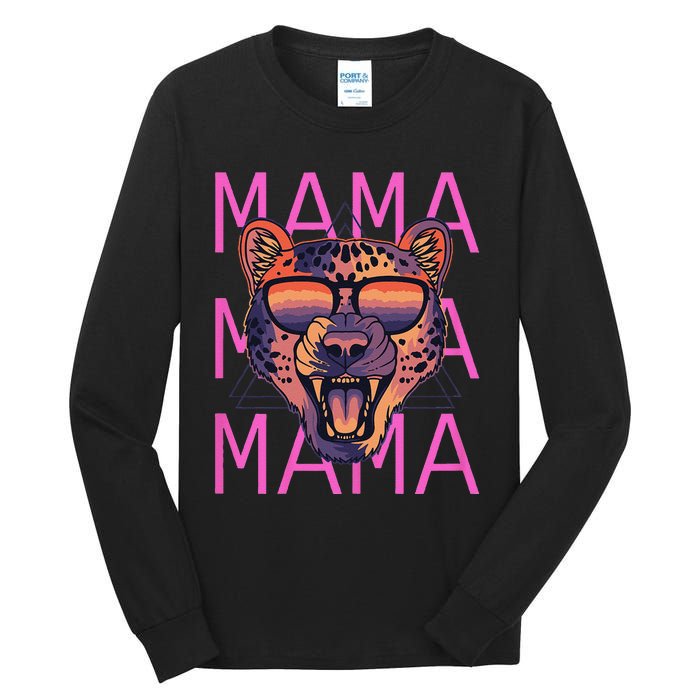 Wo MaMa Cheetah Fierce Mama Tall Long Sleeve T-Shirt