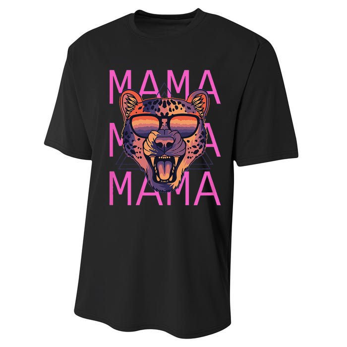 Wo MaMa Cheetah Fierce Mama Performance Sprint T-Shirt