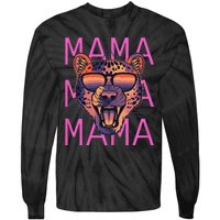 Wo MaMa Cheetah Fierce Mama Tie-Dye Long Sleeve Shirt