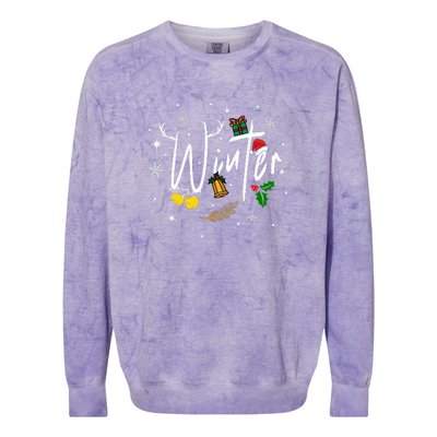 Winter | Merry Christmas Colorblast Crewneck Sweatshirt