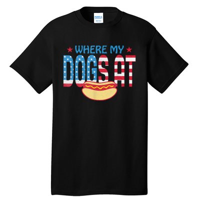 Where My Dogs At Tall T-Shirt