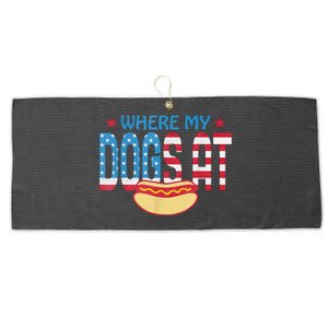 Where My Dogs At Large Microfiber Waffle Golf Towel