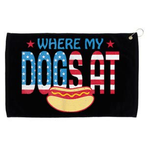 Where My Dogs At Grommeted Golf Towel