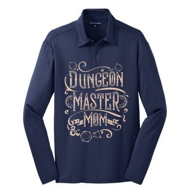 Women Mothers Day Dungeon Master Mom Silk Touch Performance Long Sleeve Polo