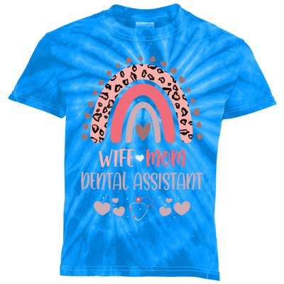 Wife Mom Dental Assistant Strong As A Mother Nurse Mom Mothe Gift Kids Tie-Dye T-Shirt