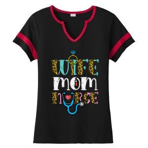 Womens Mothers Day Wife Mom Nurse Scrub Top RN Mama Mommy Women Ladies Halftime Notch Neck Tee